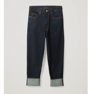 COS STRAIGHT ORGANIC COTTON TURN-UP JEANS